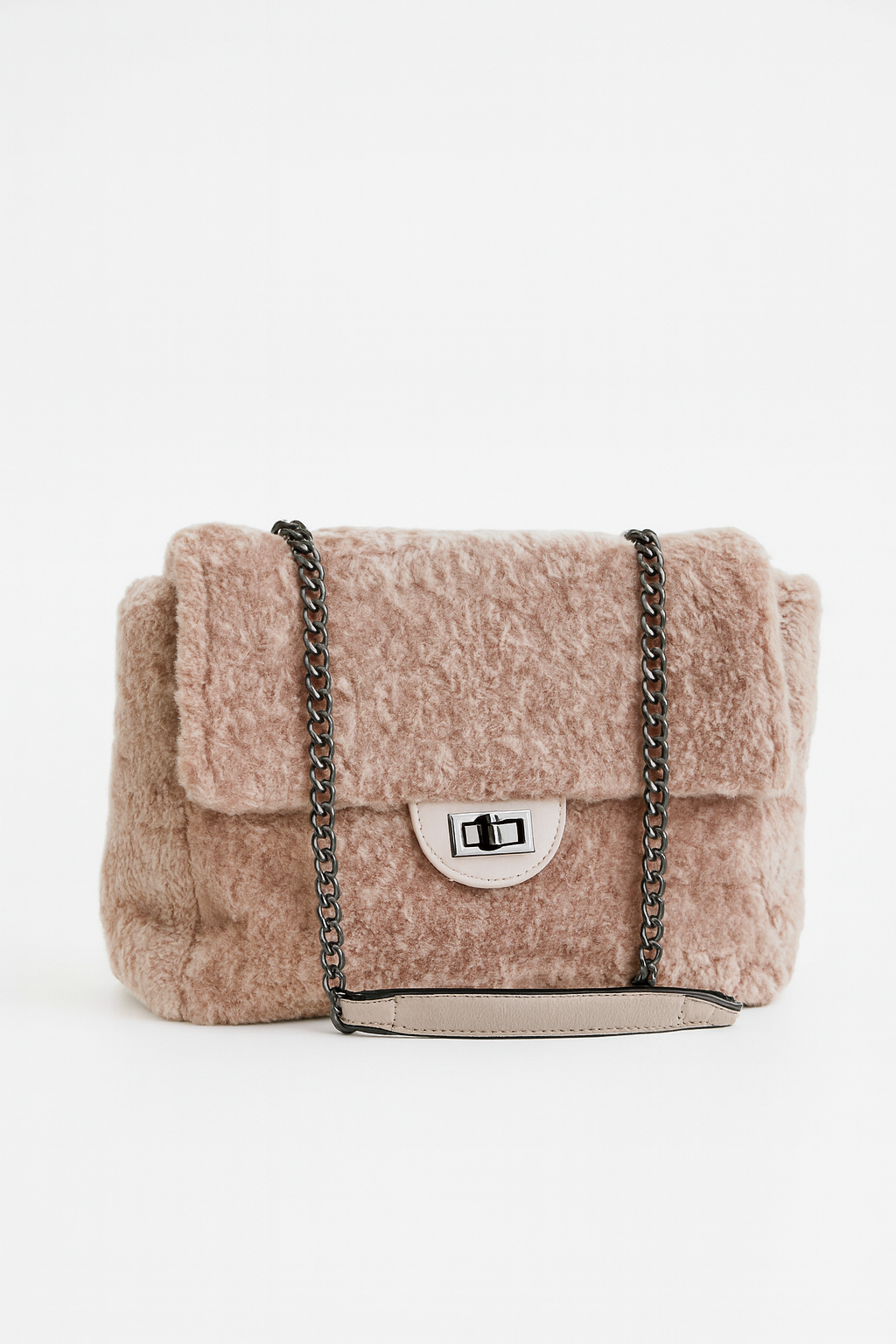 Black & Pink Furry Purse
